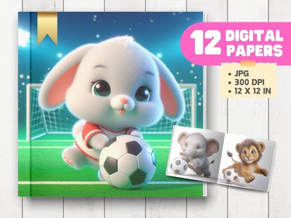 Download Little Cute Baby Animal Playing Soccer 2 - Cute Collection