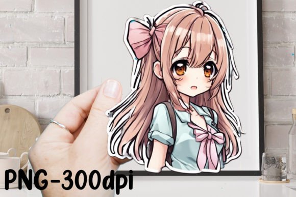 Download Cute Anime Girl Sticker Sublimation - Cute Collection