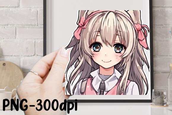 Download Cute Anime Girl Sticker Sublimation - Cute Collection