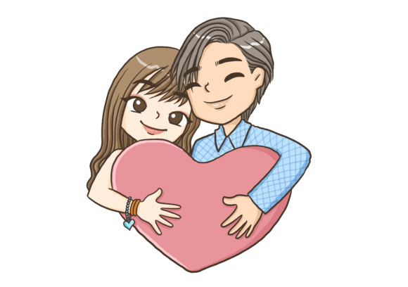 Download Cute Couple Holding Heart PNG - Cute Collection