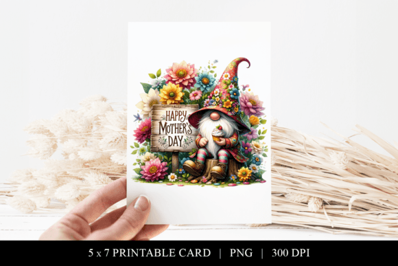 Download Happy Mother's Day Gnome Floral Card - Premium Bundle