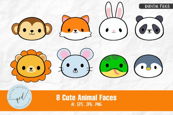 Download 10 Cute Animal Faces Illustration - Cute Collection