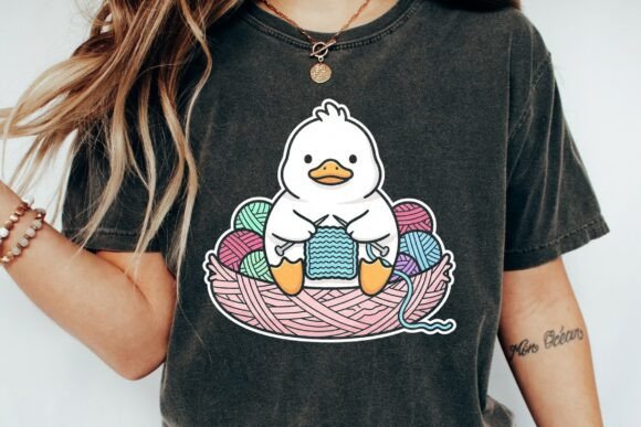 Download Cute Crochet Knitting Goose T-shirt PNG - Cute Collection