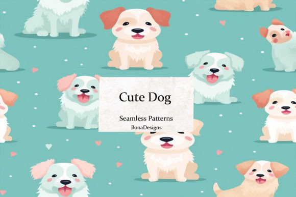 Download Cute Dog Seamless Pattern - Cute Collection