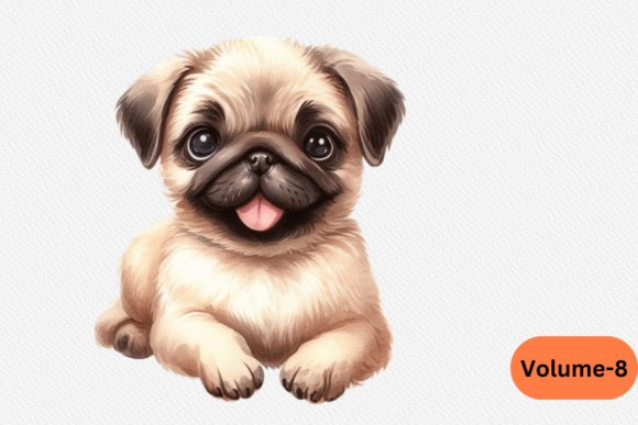 Download Christmas Watercolor Pug | Cute Dog PNG - Cute Collection