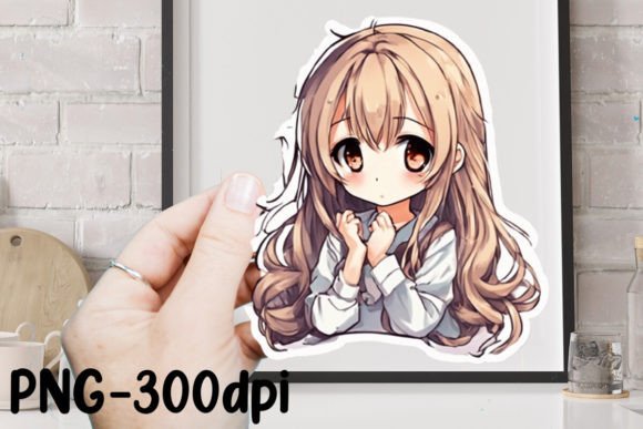 Download Cute Anime Girl Sticker Sublimation - Cute Collection