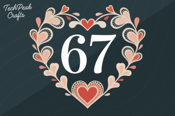Download 67 Valentine Heart Wreath Number PNG - 67 valentine Collection
